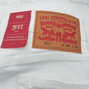 Levi Strauss 511 white pants Irregular with tags